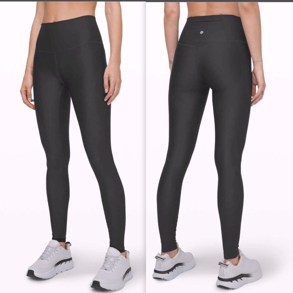 🏃🏻‍♀️RARE🏃🏻‍♀️LULULEMON Mapped Out High-Rise Tight 28" Black/Black Leggings